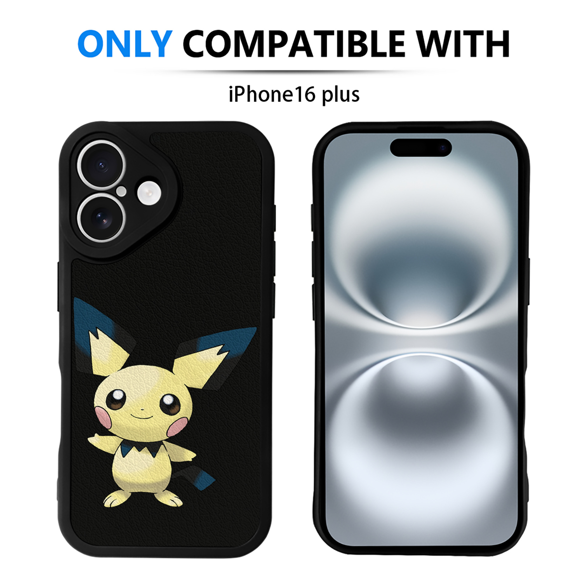 （画像用） ポケットモンスター Pokémon 【iPhone 16シリーズ対応】シリコンスマホケース（レザー調） 材質：シリコン